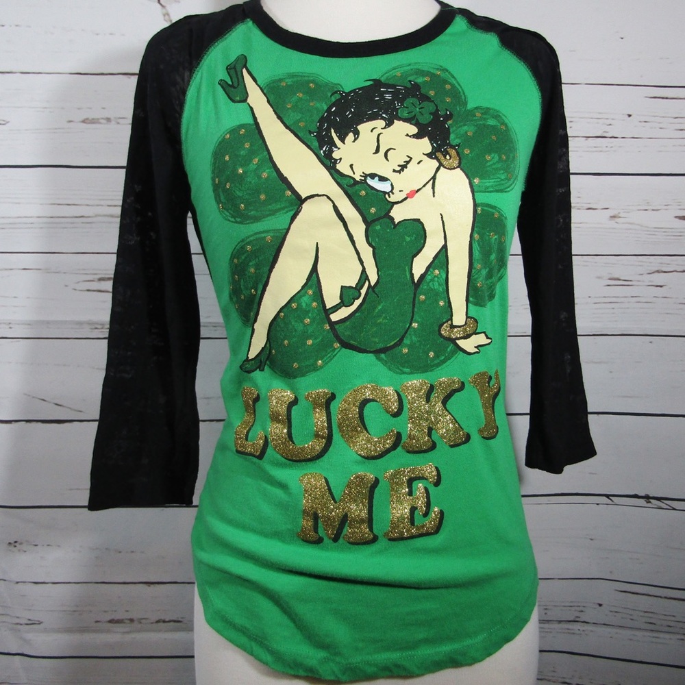 Betty Boop St. Patrick’s Day 3/4 sleeve t-shirt